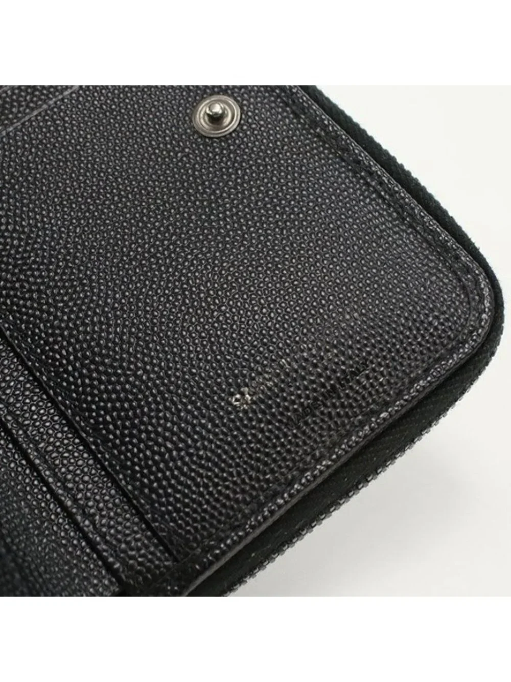 ★SOLD★ Saint Laurent Zip Around Wallet Monogram Compact Bifold Calf - Picture 6 of 10
